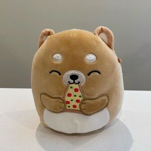 NWOT 5” Angie the Shiba Inu Dog Eating Pizza Squishmallow